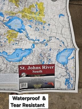 KINGFISHER Map #331 Florida ST. JOHNS RIVER SOUTH  Waterproof TEAR RESISTANT